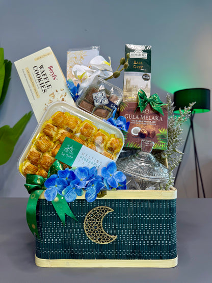 Premium Raya Gift Box - Festive Cookies, Tea & Treats - Pesona Lebaran