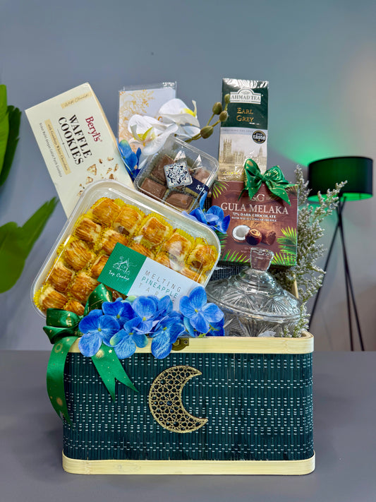 Premium Raya Gift Box - Festive Cookies, Tea & Treats - Pesona Lebaran