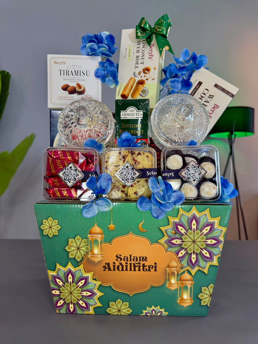 Lebaran Gift Basket - Festive Raya Treats & Gourmet Cookies