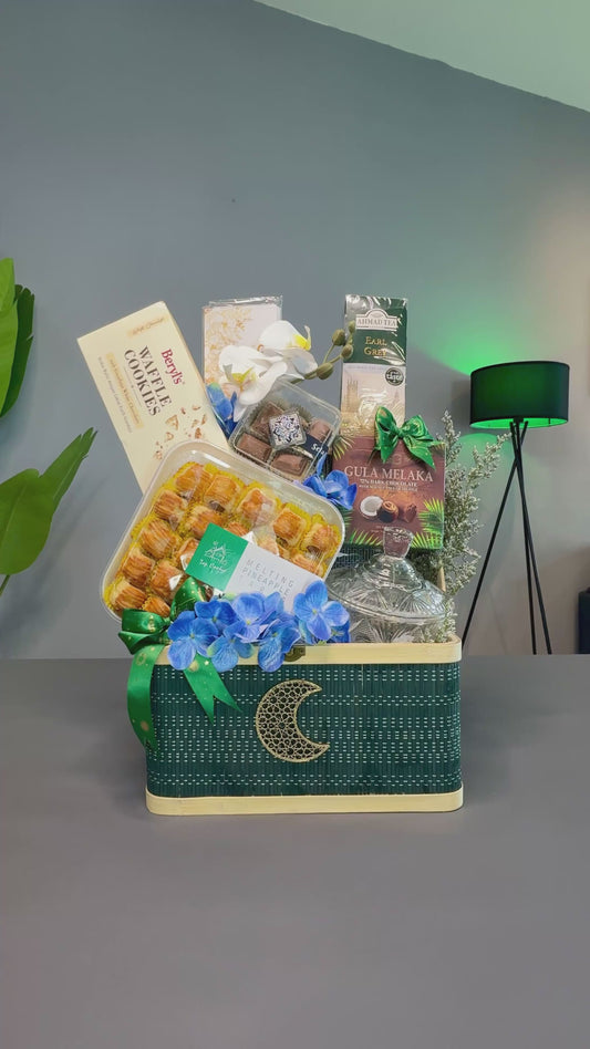 Premium Raya Gift Box - Festive Cookies, Tea & Treats - Pesona Lebaran